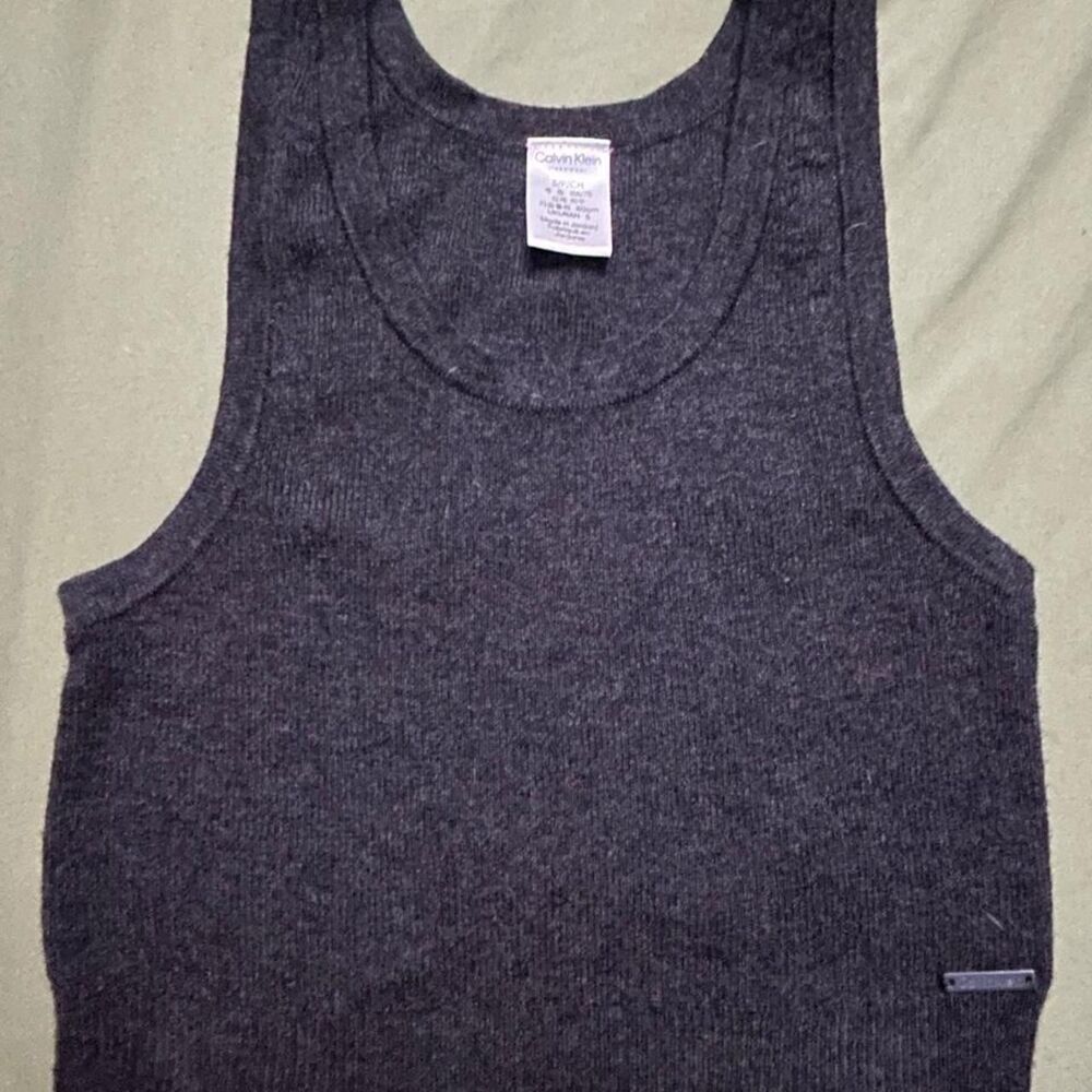 Calvin-klein Women's Grey Crop-top